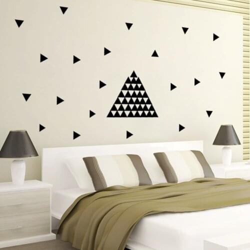 Little Triangles Wall Stickers for Kids Room Decorative Children Bedroom Decor Nursery Wall Decals Stickers Living Room Decor G