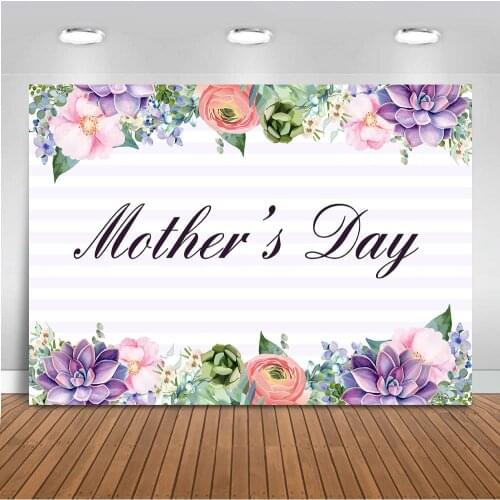 Neoback Backdrop for Photography Mothers Day Background for Photo Studio happy Birthday Theme Party Decoration Rose Flowers