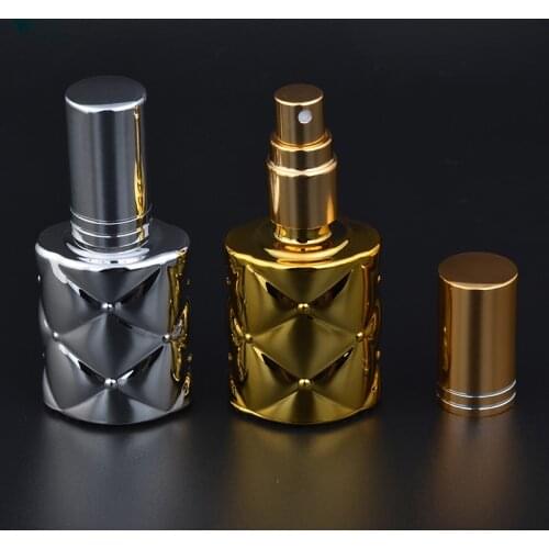 MUB - 10ml UV Portable Refillable Perfume Bottle Metal Sprayer Pump Parfum Bottle Empty Glass Perfume Atomizer