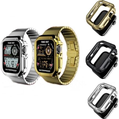 Soft Armor Cover Case for Apple Watch Series 42mm 38mm 6SE 40mm 44mm TPU Frame Shield for iWatch1 2 3 4 5 Shock-Resist Protector