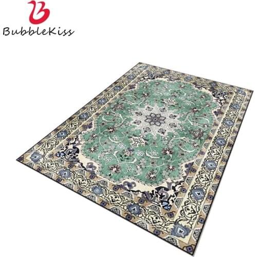 Bubble Kiss Green Printing Carpets For Living Room Retro Style Bedroom Sofa Customized Floor Mat Home Decoration Large Area Rugs
