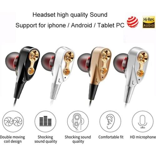 QKZ CK8 Dual Driver Earphones Stereo Bass HIFI Monitor Earbuds Handsfree With Mic Sport Running Headset 3.5mm Wired Earphones