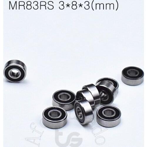 MR83RS 3*8*3(MM) ABEC-5 bearing Rubber Sealed Miniature Bearing MR MR83 MR83RS free shipping bearings