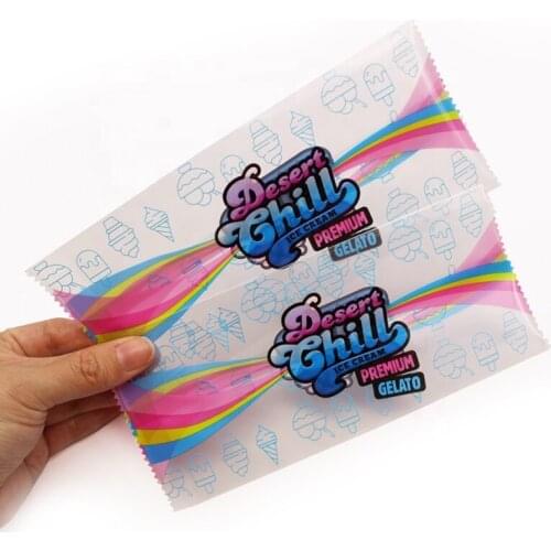 Custom Links MOQ 50000PCS Customized transparent popsicle bag ice cream back sealing packing bag