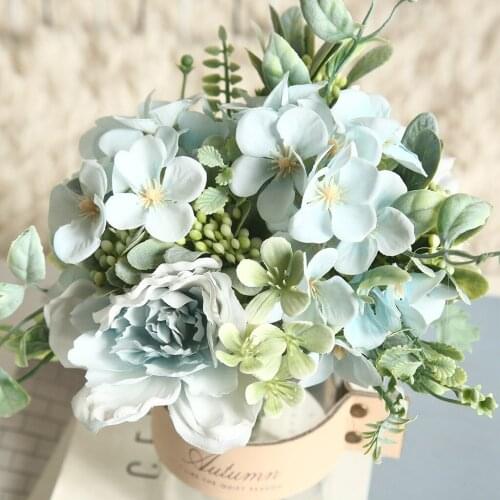 Multicolor Artificial Fake Plastic Flowers Home Garden Wedding Decor Lambs Ear Leaf Greenery Artificial Plants Sztuczne Kwiaty