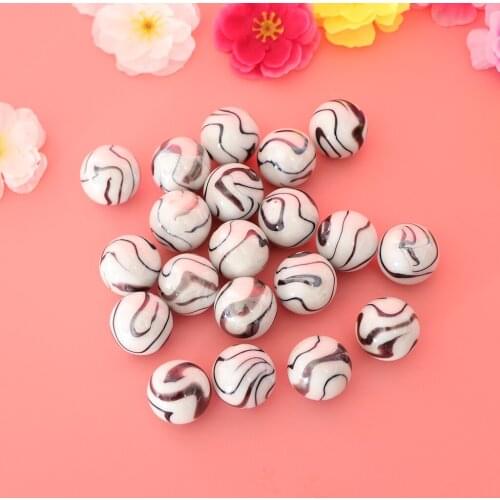 20pcs Glass Marbles Ball 25mm Tiger Stripes Glass Marbles Ball Marble Solitaire Swirl Marbles Toy For Kids