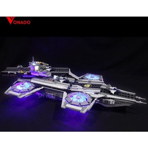 LED light up kit Compatible for lego 76042 Super Heroes The Shield Helicarrier 07043 Building Blocks Bricks (only include light)