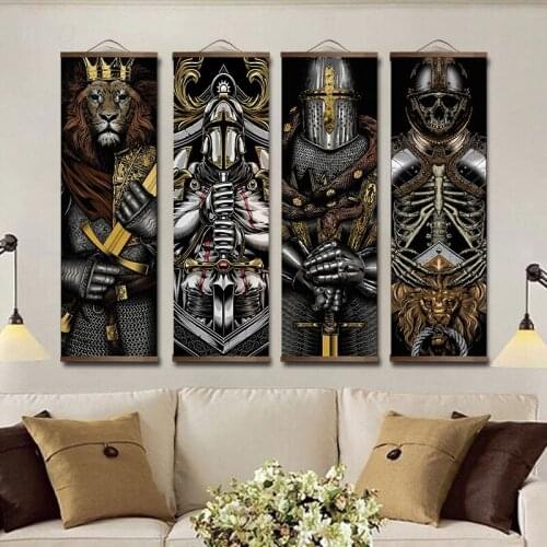 Ukiyoe Roman Warrior Style Retro Posters Canvas Painting Wall Decor Posters Wall Art Picture Room Decoration Home Decor