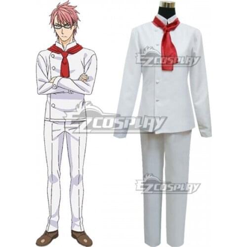 Shokugeki no Soma Kojiro Shinomiya White Uniform Suit Adult Halloween Party Outfit Festival Clothings Cosplay Costume E001