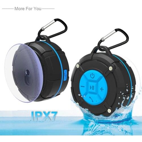 Waterproof Outdoor Bluetooth Speaker IPX7 Portable Wireless Stereo Loudspeaker Shower Bicycle Speakers with Suction Cup