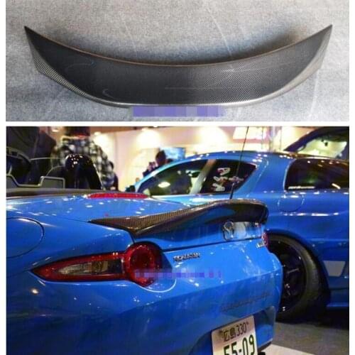 High Quality ND STYLE REAL CARBON FIBER REAR WING TRUNK LIP SPOILER FOR Mazda MX-5 MX5 2009 2010 2011 2012 2013 2014 2015 2016