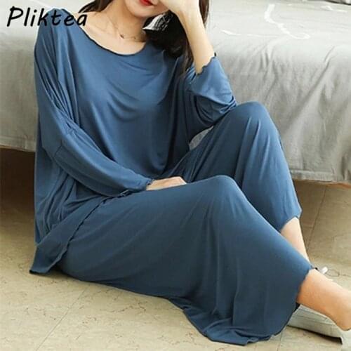 100kg 3XL Plus Size Womens Modal Homewear Summer Female Pajamas Ladies Atoff Home Modal 2Pieces Set Sleepwear Pajamas for Women