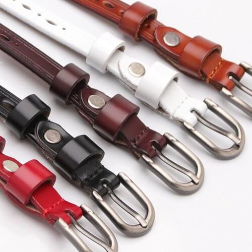 Cowhide Womens Thin Belt Trendy Wild Dress Decoration Belt Student Casual Trousers Belt Width Buckle Width Buckle Length Style