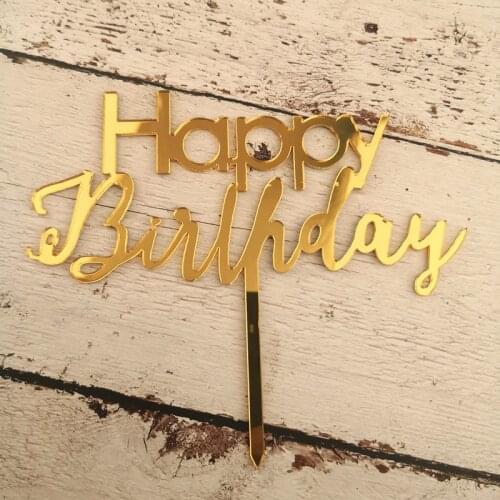 1Pc Happy Birthday Party cake topper dessert decoration Cake Topper Acrylic Cake Topper Cake Topper Wedding