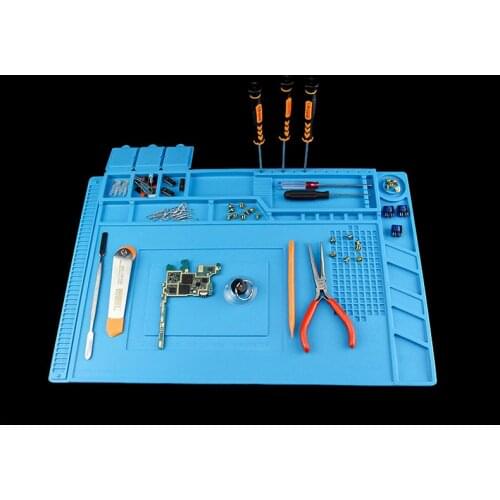 1Pcs High temperature resistant silicone pad mobile repair insulation hot air gun electric soldering iron welding silicone pad