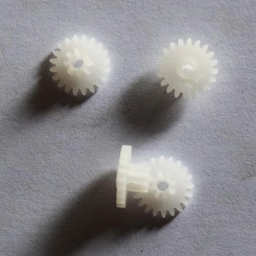 10/100pcs 20+8eeth 2mm hole double plastic gears/reduction gear/diy toy accessories technology model parts rc car 20082B