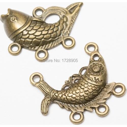Goldfish pendant vintage fashion pendant various DIY jewelry necklace bracelet craft jewelry custom 10PCS