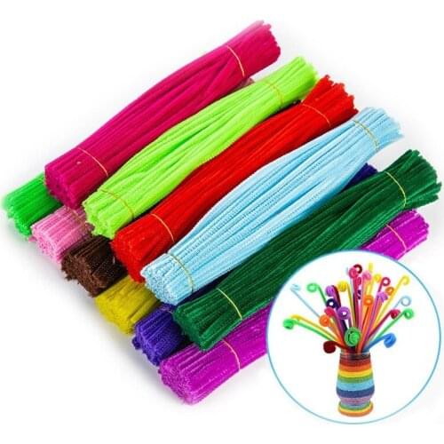 100 Pcs/set Kids Colorful Educational Toys for Children Plush Sticks DIY Soft Art Craft Materials Montessori Materials