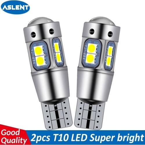 ASLENT 2X T10 W5W LED Bulb 3030 SMD 168 194 Car Accessories Clearance Lights Reading lamp Auto 12V White Amber Crystal Blue Red