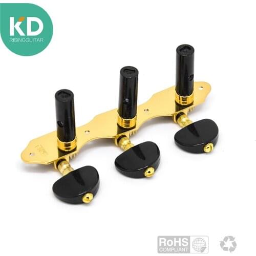 2 PCS Per Set High End Classical Guitar Tuning Pegs Machine Heads Black and Gold Color W/Black Button Vintage Style Guitar Parts