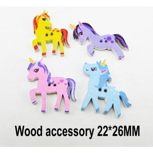 50pcs horse buttons patterns cartoons Wood Sewing butterfly Button Scrapbook charms WCF-4486