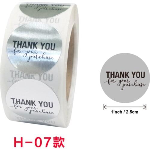 500pcs 1 Inch Silver Thank You Stickers Seal Labels Labels Scrapbooking Stickers For Package Stationery Sticker