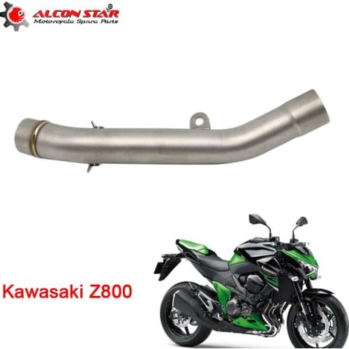 Alconstar- Motorcycle Exhaust middle pipe Muffler Escap link pipe middle section adapter pipe for kawasaki Z800 2013-2016
