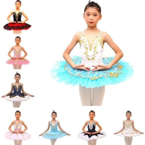 White Swan Lake Ballet Dress For Ballerina Flower Tutu Skirts Figure Skating Performance Belly Dance Dress