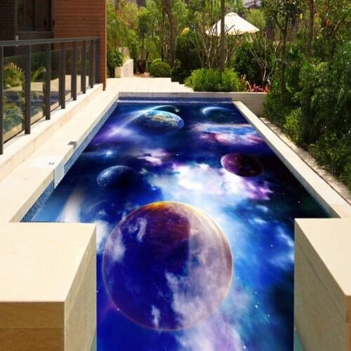 Free Shipping Moon stars fashion mural flooring painting meeting room self-adhesive studio thicken floor wallpaper