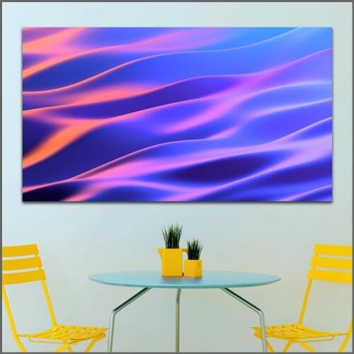 Large size Printing Oil Painting dunes colorful cgi smooth silky art canvas print pictures for living room and bedroom No Frames