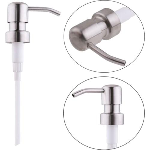 Metal Spring Pump Head Hand Soap Dispenser Pump Lotion Replacement Pump with Plastic Tube for Bottles DYI Mason Jars