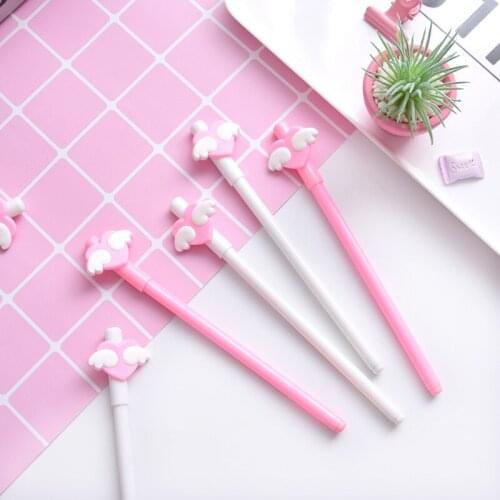Ellen Brook 1 Pieces Creative Cute Cartoon Wing Gel Pens Handles Stationery Gift Novel Styling Rod Office School Supplies
