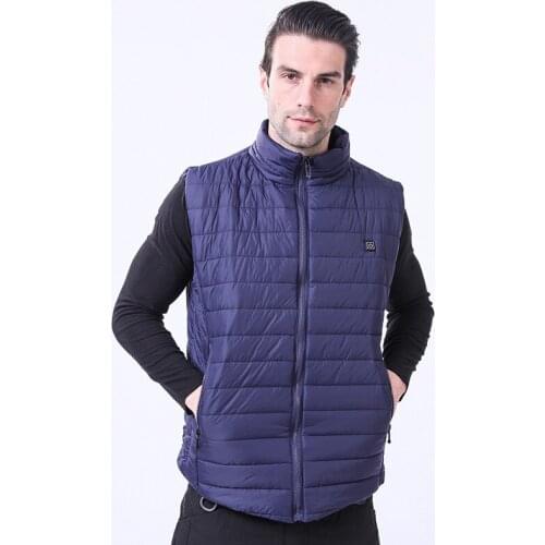 Esdy Outdoor Electrothermal Vest Cotton Padding Usb Charge Heating Windproof Warm Stand Collar Trekking Fishing Men Women Vest