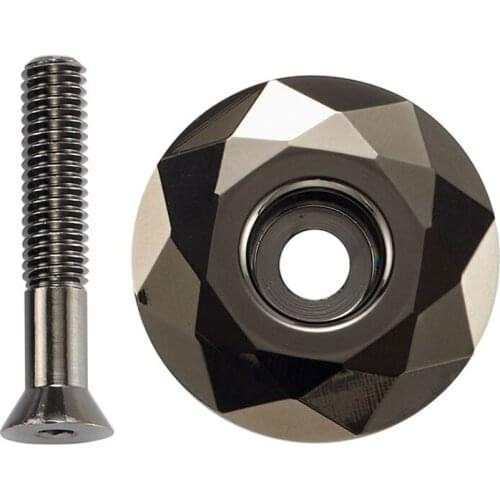 Mountain bike bicycle titanium plated headset cover front fork faucet upper cover stem titanium plated cover