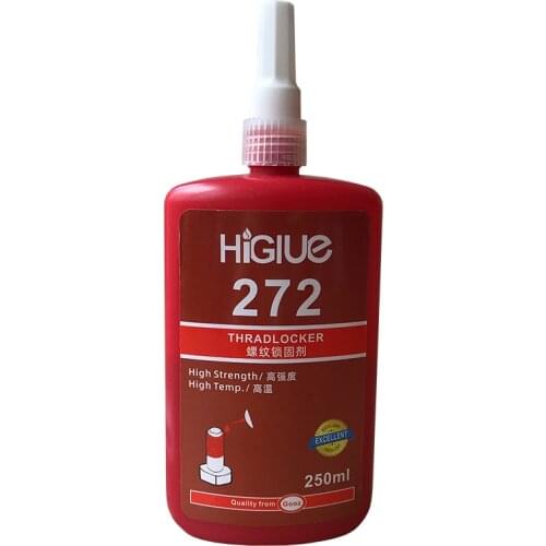 HiGlue 1pc 250ml Bottle 272 High Strength and High Temp Resistance Thread Locker Anaerobic Adhesive Locking Agent Screw Glue