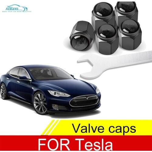 Car Wheel Tire Air Valve Caps Stem Cover With Brand Fit For Tesla Model 3 Y S X