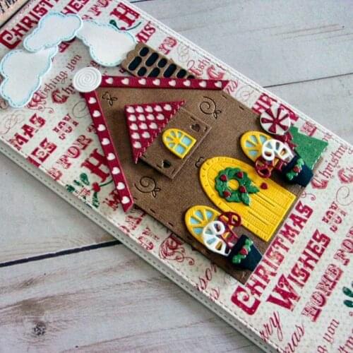 KSCRAFT Gingerbread House Builder Metal Cutting Dies Stencils for DIY Scrapbooking Decorative Embossing DIY Paper Cards