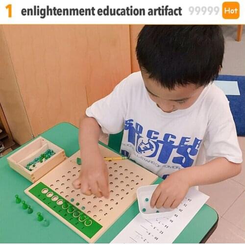 Montessori Wooden Toys Addition Subtraction Multiplication Division Board Mathematics Tables Arithmetic Preschool Puzzle Trainin