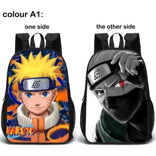 Naryuto Cartoon Game Uchinami Sasuke Anime Figure toy School Bag High Capacity Nylon Waterproof Travel Bag Double-sided backpack