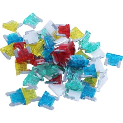 New 50pc Slim Low Profile Mini Blade Fuse APS ATT Car Truck RV 10/15/20/25/30AMP Set