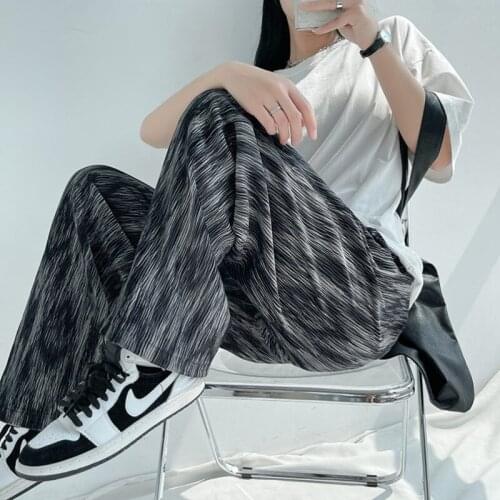 Latest Stylish Cheapest Plus Size Women High-Rise Straight Long Pants Lady Casual Wide Leg Tall Trousers Streetwear Jeans Autumn