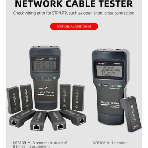 Noyafa NF-8108A Cat.5E/ 6E UTP STP Network Cable Tester Check Wiring Error 5E 6E Wire Test