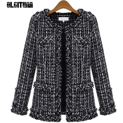 OLGITUM 2019 Women fashion Europe women jacket short coats slim woollen coat lady JK129