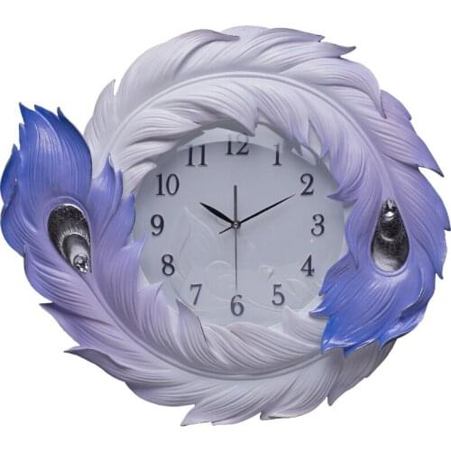 Simple Silent Art Wall Clock European Modern Design Creative Wall Clock Large Living Room Peacock Zegar Scienn Home Decor EB50WC
