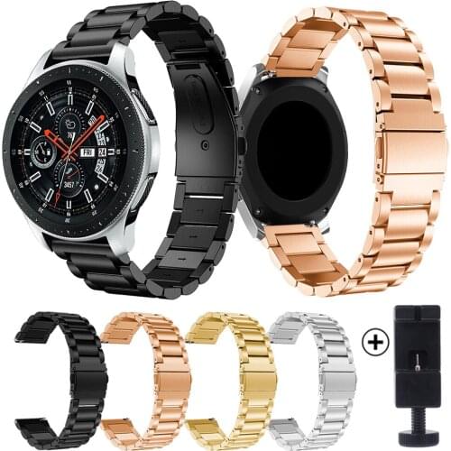 22mm Stainless Steel Watch Band For Samsung Galaxy 46mm Replacement Strap For Samsung Gear S3 Smart Watch Link Bracelet