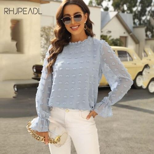RHJPEADL Womens Chiffon Blouses