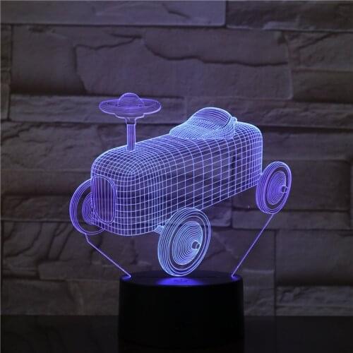 Modern Super Sports Car 3D 7 Color Lamp Visual Led Night Lights For Kids Touch Usb Table Lampara Lampe Dropshipping 2471