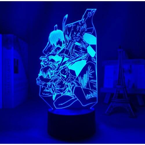 Anime Led Light Chainsaw Man for Bedroom Decoration Nightlight Birthday Gift Room Decor Table 3d Lamp Chainsaw Man