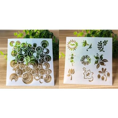 2pc Moon Bubble Stencils Bullet Journal DIY Painting Templates Emboss Art Craft Scrapbooking Album Decor Office School Supplies