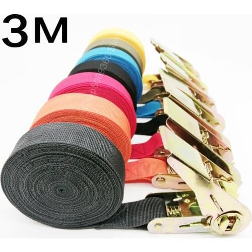 3 M Car Tension Rope Motorcycle bike Lashing Rope Cargo Strap Tension Rope Tie Down Strap Strong Ratchet Belt for Luggage Bag